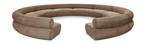 Meridian Furniture Bale Modular Sectional Sofa Soft Chenille Upholstery for Contemporary Living Rooms 10 pc. 202"W x 196"D 114Brown-S10A