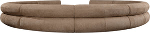 Meridian Furniture Bale Modular Sectional Sofa Soft Chenille Upholstery for Contemporary Living Rooms 10 pc. 202"W x 196"D 114Brown-S10A