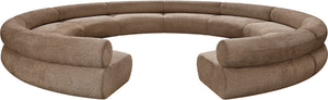 Meridian Furniture Bale Modular Sectional Sofa Soft Chenille Upholstery for Contemporary Living Rooms 10 pc. 202"W x 196"D 114Brown-S10A