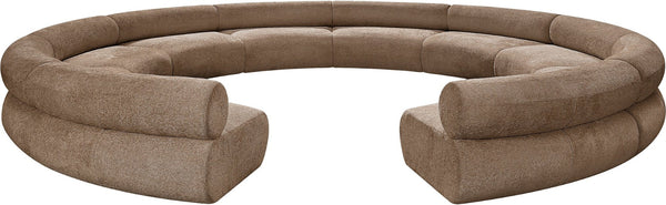 Meridian Furniture Bale Modular Sectional Sofa Soft Chenille Upholstery for Contemporary Living Rooms 10 pc. 202"W x 196"D 114Brown-S10A