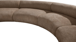 Meridian Furniture Bale Modular Sectional Sofa Soft Chenille Upholstery for Contemporary Living Rooms 10 pc. 202"W x 196"D 114Brown-S10A