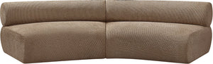 Meridian Furniture Bale Modular Sectional Sofa Soft Chenille Upholstery for Contemporary Living Rooms 2 pc. 108"W x 46"D 114Brown-S2A