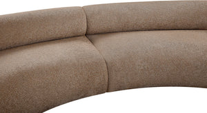 Meridian Furniture Bale Modular Sectional Sofa Soft Chenille Upholstery for Contemporary Living Rooms 2 pc. 108"W x 46"D 114Brown-S2A
