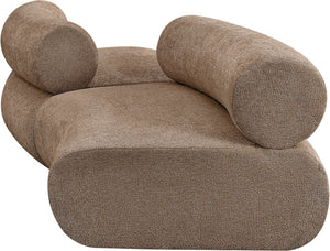 Meridian Furniture Bale Modular Sectional Sofa Soft Chenille Upholstery for Contemporary Living Rooms 2 pc. 108"W x 40"D 114Brown-S2B