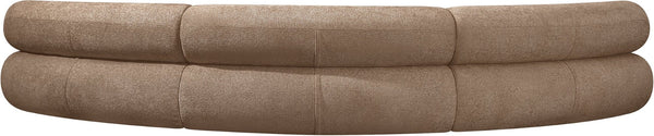 Meridian Furniture Bale Modular Sectional Sofa Soft Chenille Upholstery for Contemporary Living Rooms 3 pc. 152"W x 58"D 114Brown-S3A