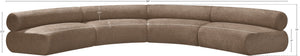 Meridian Furniture Bale Modular Sectional Sofa Soft Chenille Upholstery for Contemporary Living Rooms 4 pc. 183"W x 74"D 114Brown-S4A