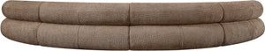 Meridian Furniture Bale Modular Sectional Sofa Soft Chenille Upholstery for Contemporary Living Rooms 4 pc. 183"W x 74"D 114Brown-S4A