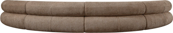 Meridian Furniture Bale Modular Sectional Sofa Soft Chenille Upholstery for Contemporary Living Rooms 4 pc. 183"W x 74"D 114Brown-S4A