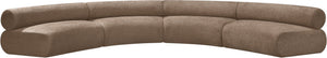 Meridian Furniture Bale Modular Sectional Sofa Soft Chenille Upholstery for Contemporary Living Rooms 4 pc. 183"W x 74"D 114Brown-S4A