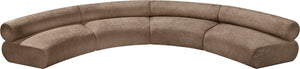 Meridian Furniture Bale Modular Sectional Sofa Soft Chenille Upholstery for Contemporary Living Rooms 4 pc. 183"W x 74"D 114Brown-S4A
