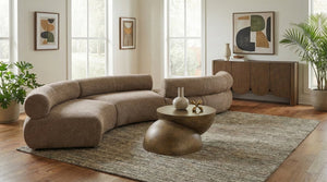 Meridian Furniture Bale Modular Sectional Sofa Soft Chenille Upholstery for Contemporary Living Rooms 4 pc. 202"W x 53"D 114Brown-S4B
