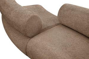 Meridian Furniture Bale Modular Sectional Sofa Soft Chenille Upholstery for Contemporary Living Rooms 4 pc. 202"W x 53"D 114Brown-S4B