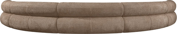 Meridian Furniture Bale Modular Sectional Sofa Soft Chenille Upholstery for Contemporary Living Rooms 5 pc. 202"W x 92"D 114Brown-S5A