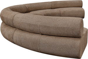 Meridian Furniture Bale Modular Sectional Sofa Soft Chenille Upholstery for Contemporary Living Rooms 5 pc. 202"W x 92"D 114Brown-S5A