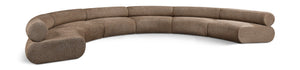 Meridian Furniture Bale Modular Sectional Sofa Soft Chenille Upholstery for Contemporary Living Rooms 6 pc. 202"W x 116"D 114Brown-S6A