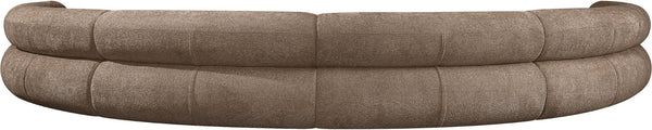 Meridian Furniture Bale Modular Sectional Sofa Soft Chenille Upholstery for Contemporary Living Rooms 6 pc. 202"W x 116"D 114Brown-S6A