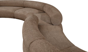 Meridian Furniture Bale Modular Sectional Sofa Soft Chenille Upholstery for Contemporary Living Rooms 6 pc. 280"W x 70"D 114Brown-S6B