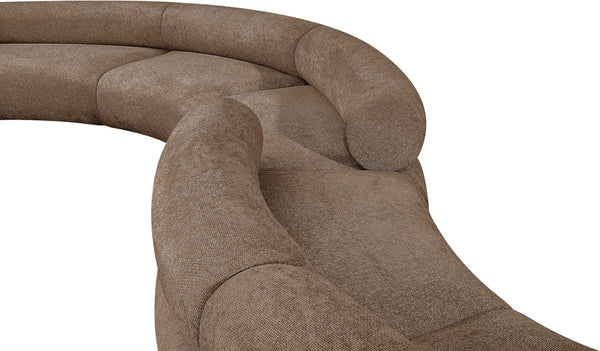 Meridian Furniture Bale Modular Sectional Sofa Soft Chenille Upholstery for Contemporary Living Rooms 6 pc. 280"W x 70"D 114Brown-S6B