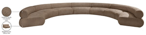 Meridian Furniture Bale Modular Sectional Sofa Soft Chenille Upholstery for Contemporary Living Rooms 7 pc. 202"W x 144"D 114Brown-S7A