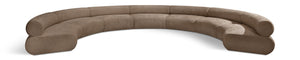 Meridian Furniture Bale Modular Sectional Sofa Soft Chenille Upholstery for Contemporary Living Rooms 7 pc. 202"W x 144"D 114Brown-S7A