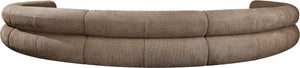 Meridian Furniture Bale Modular Sectional Sofa Soft Chenille Upholstery for Contemporary Living Rooms 7 pc. 202"W x 144"D 114Brown-S7A