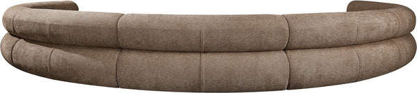 Meridian Furniture Bale Modular Sectional Sofa Soft Chenille Upholstery for Contemporary Living Rooms 7 pc. 202"W x 144"D 114Brown-S7A