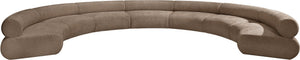 Meridian Furniture Bale Modular Sectional Sofa Soft Chenille Upholstery for Contemporary Living Rooms 7 pc. 202"W x 144"D 114Brown-S7A