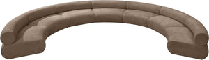 Meridian Furniture Bale Modular Sectional Sofa Soft Chenille Upholstery for Contemporary Living Rooms 7 pc. 202"W x 144"D 114Brown-S7A