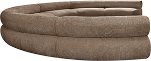 Meridian Furniture Bale Modular Sectional Sofa Soft Chenille Upholstery for Contemporary Living Rooms 7 pc. 202"W x 144"D 114Brown-S7A