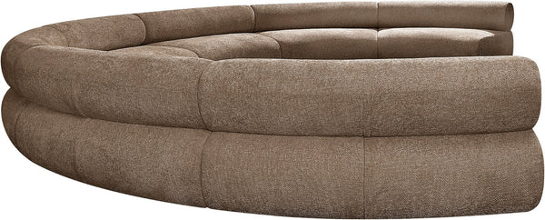 Meridian Furniture Bale Modular Sectional Sofa Soft Chenille Upholstery for Contemporary Living Rooms 7 pc. 202"W x 144"D 114Brown-S7A