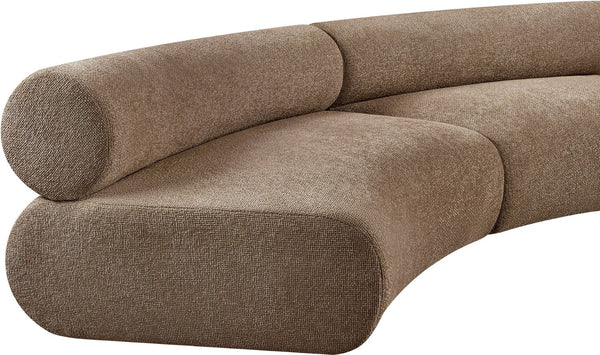 Meridian Furniture Bale Modular Sectional Sofa Soft Chenille Upholstery for Contemporary Living Rooms 7 pc. 202"W x 144"D 114Brown-S7A