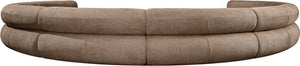Meridian Furniture Bale Modular Sectional Sofa Soft Chenille Upholstery for Contemporary Living Rooms 8 pc. 202"W x 168"D 114Brown-S8A