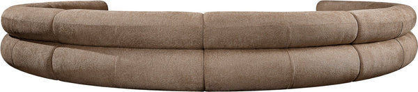 Meridian Furniture Bale Modular Sectional Sofa Soft Chenille Upholstery for Contemporary Living Rooms 8 pc. 202"W x 168"D 114Brown-S8A