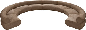 Meridian Furniture Bale Modular Sectional Sofa Soft Chenille Upholstery for Contemporary Living Rooms 8 pc. 202"W x 168"D 114Brown-S8A