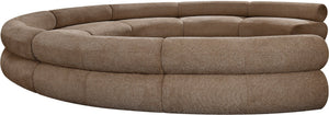 Meridian Furniture Bale Modular Sectional Sofa Soft Chenille Upholstery for Contemporary Living Rooms 8 pc. 202"W x 168"D 114Brown-S8A