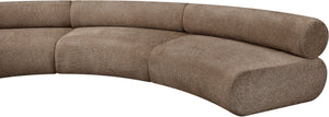 Meridian Furniture Bale Modular Sectional Sofa Soft Chenille Upholstery for Contemporary Living Rooms 8 pc. 202"W x 168"D 114Brown-S8A