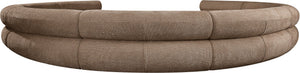 Meridian Furniture Bale Modular Sectional Sofa Soft Chenille Upholstery for Contemporary Living Rooms 9 pc. 202"W x 186"D 114Brown-S9A
