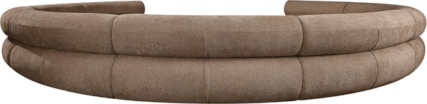Meridian Furniture Bale Modular Sectional Sofa Soft Chenille Upholstery for Contemporary Living Rooms 9 pc. 202"W x 186"D 114Brown-S9A
