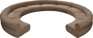 Meridian Furniture Bale Modular Sectional Sofa Soft Chenille Upholstery for Contemporary Living Rooms 9 pc. 202"W x 186"D 114Brown-S9A