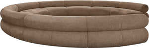 Meridian Furniture Bale Modular Sectional Sofa Soft Chenille Upholstery for Contemporary Living Rooms 9 pc. 202"W x 186"D 114Brown-S9A
