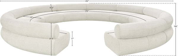 Bale Cream Chenille Fabric Modular Sofa 114Cream-S10A Meridian Furniture