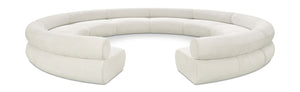 Bale Cream Chenille Fabric Modular Sofa 114Cream-S10A Meridian Furniture