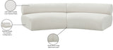 Bale Cream Chenille Fabric Modular Sofa 114Cream-S2A Meridian Furniture