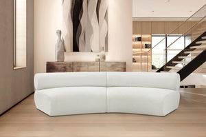 Bale Cream Chenille Fabric Modular Sofa 114Cream-S2A Meridian Furniture