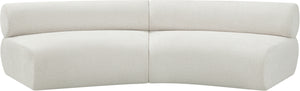Bale Cream Chenille Fabric Modular Sofa 114Cream-S2A Meridian Furniture