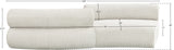 Bale Cream Chenille Fabric Modular Sofa 114Cream-S2B Meridian Furniture