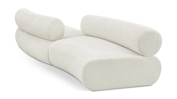 Bale Cream Chenille Fabric Modular Sofa 114Cream-S2B Meridian Furniture