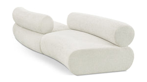 Bale Cream Chenille Fabric Modular Sofa 114Cream-S2B Meridian Furniture