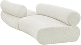 Bale Cream Chenille Fabric Modular Sofa 114Cream-S2B Meridian Furniture