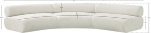 Bale Cream Chenille Fabric Modular Sofa 114Cream-S3A Meridian Furniture